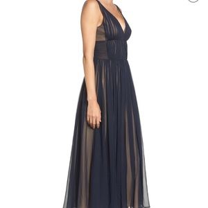 Vera Wang Navy Midi Dress